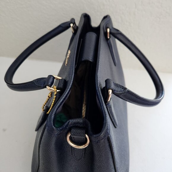 Like New Coach Margot Black Leather Shoulder Bag Purse - Picture 13 of 16